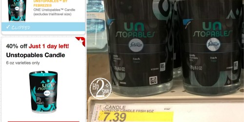 Target: Febreze Unstopables Candle Only $2.93 (Regularly $7.39)