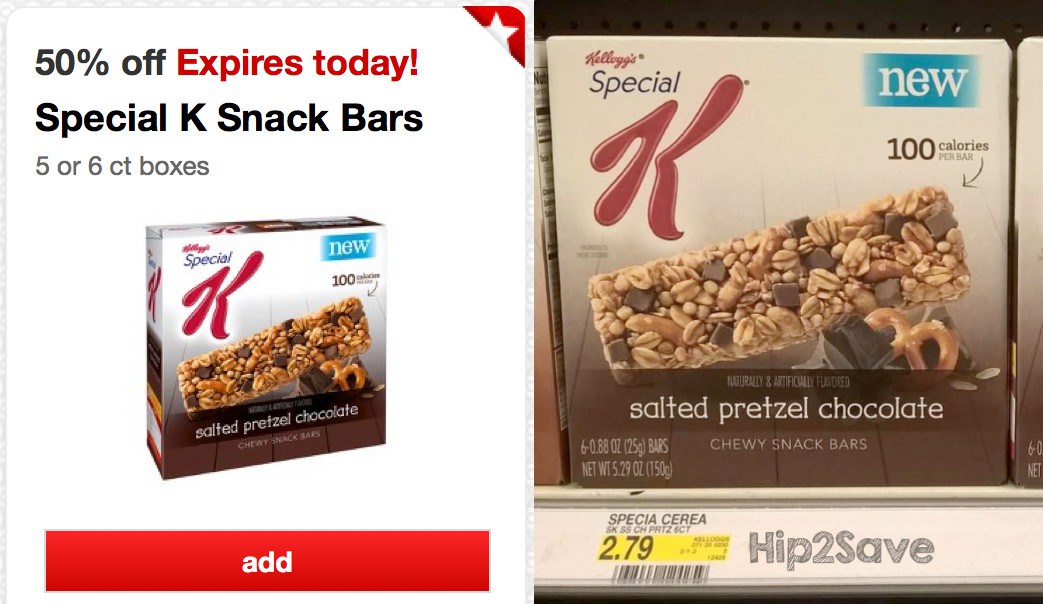 Target Special K Snack Bars ONLY 90¢ Per Box After 50 Off Cartwheel & New Coupon