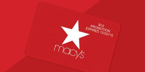 Macy’s: FREE $10 Cash Card (1st 250 Shoppers on Sunday, Monday & Tuesday)