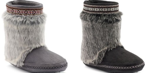 Kohl’s Cardholders: Women’s Faux-Fur Boot Slippers Only $6.99 Shipped (Reg. $38)