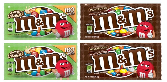 Buy 1 Get 1 Free M&M’s Coupon *RESET* = Single Bags Only 33¢ at Walgreens