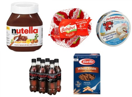 Nutella, Babybel, Coke and Barilla