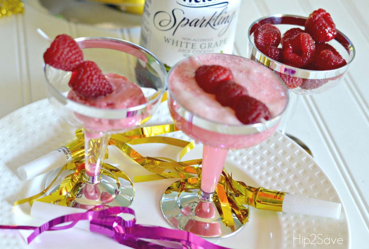Rasberry Sherbet Sparkling Mocktail Hip2Save.com