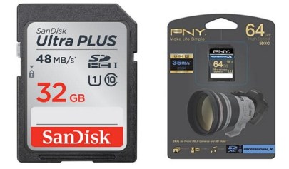 SanDisk and PNY Memory Cards