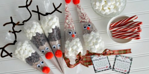 Santa & Reindeer Hot Cocoa Cones (Easy Holiday Craft & Gift Idea)