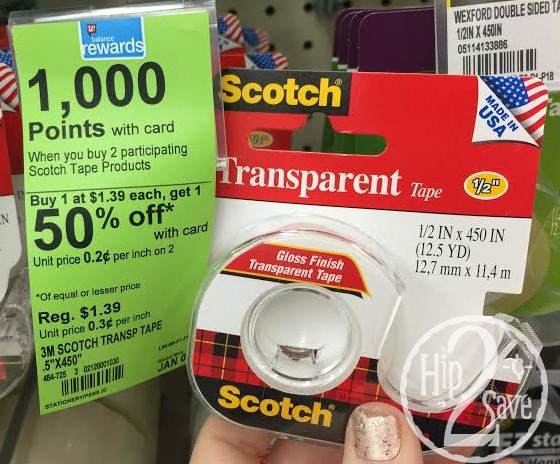 Scotch Transparent Tape Walgreens Deal