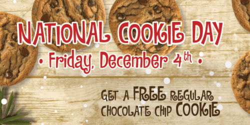 Great American Cookies: Free Regular Chocolate Chip Cookie Tomorrow (12/4)