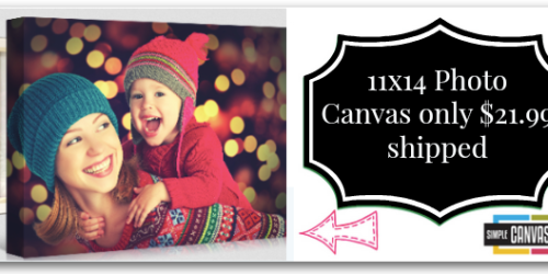 Custom 11×14 Photo Canvas Only $21.99 Shipped
