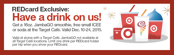 Target Redcard holders free drinks