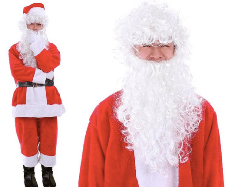 Amazon Adult Santa Suit Costume and Wig
