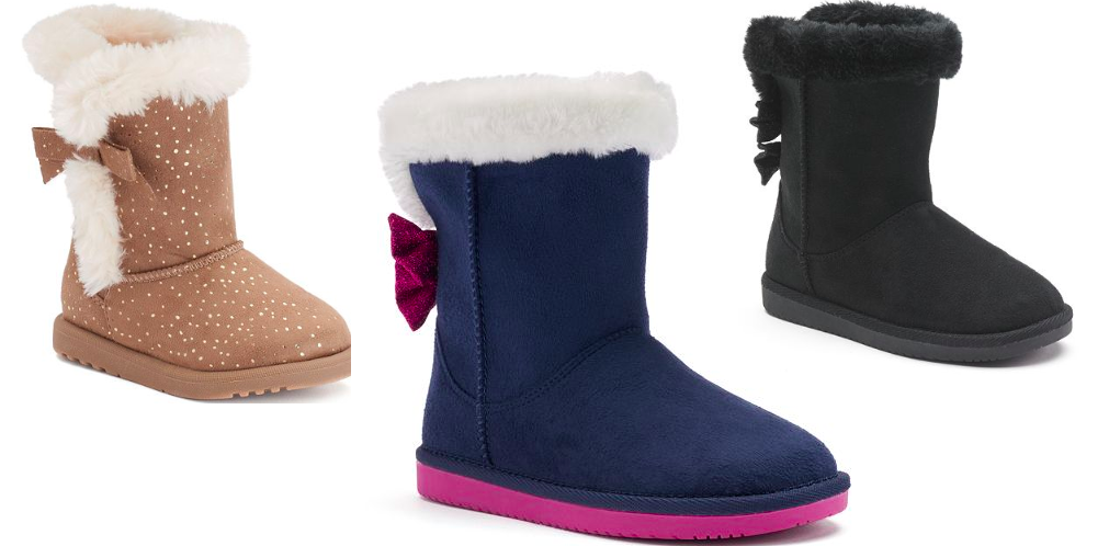 Kohl's: Girls Faux-Suede & Fur Boots Only $11.24 (Regularly $44.99 ...