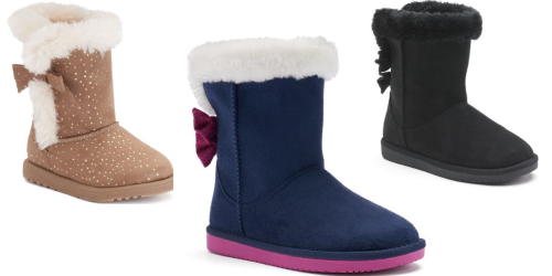 Kohl’s: Girls Faux-Suede & Fur Boots Only $11.24 (Regularly $44.99+)