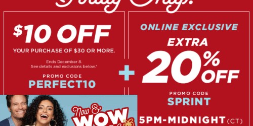 Kohl’s.com: 20% Off Entire Purchase (Thru Midnight!) + Extra $10 Off $30 Purchase