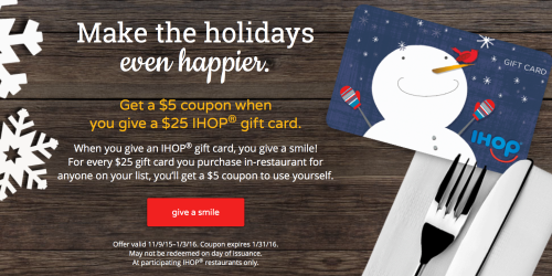 IHOP: $25 eGift Card Only $20 Delivered + More