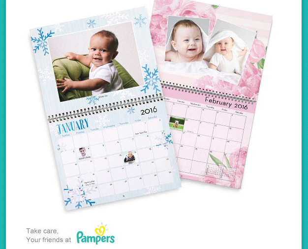 Pampers Rewards Possible FREE Shutterfly Calendar + Add 10 More Points