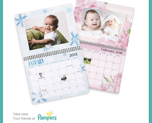 Pampers Free Shutterfly Calendar