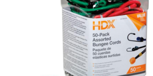 Home Depot: Assorted Length Bungee Cord 50-Pack Only $7 (Regularly $19.98)