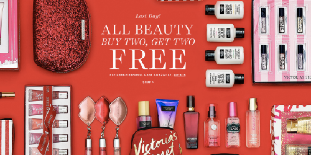 Victoria’s Secret: Buy 2 Get 2 Free Beauty Items (Ends Today) = Lip Gloss ONLY $2.50 Each