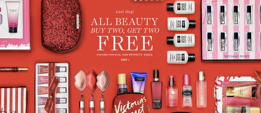 Victoria's Secret: Buy 2 Get 2 Free Beauty Items