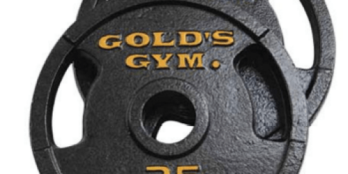 Walmart:  Gold’s Gym 50 lb Olympic Plate Set, Pair of 25 lb Plates Only $31.49 (Regularly $89.99)