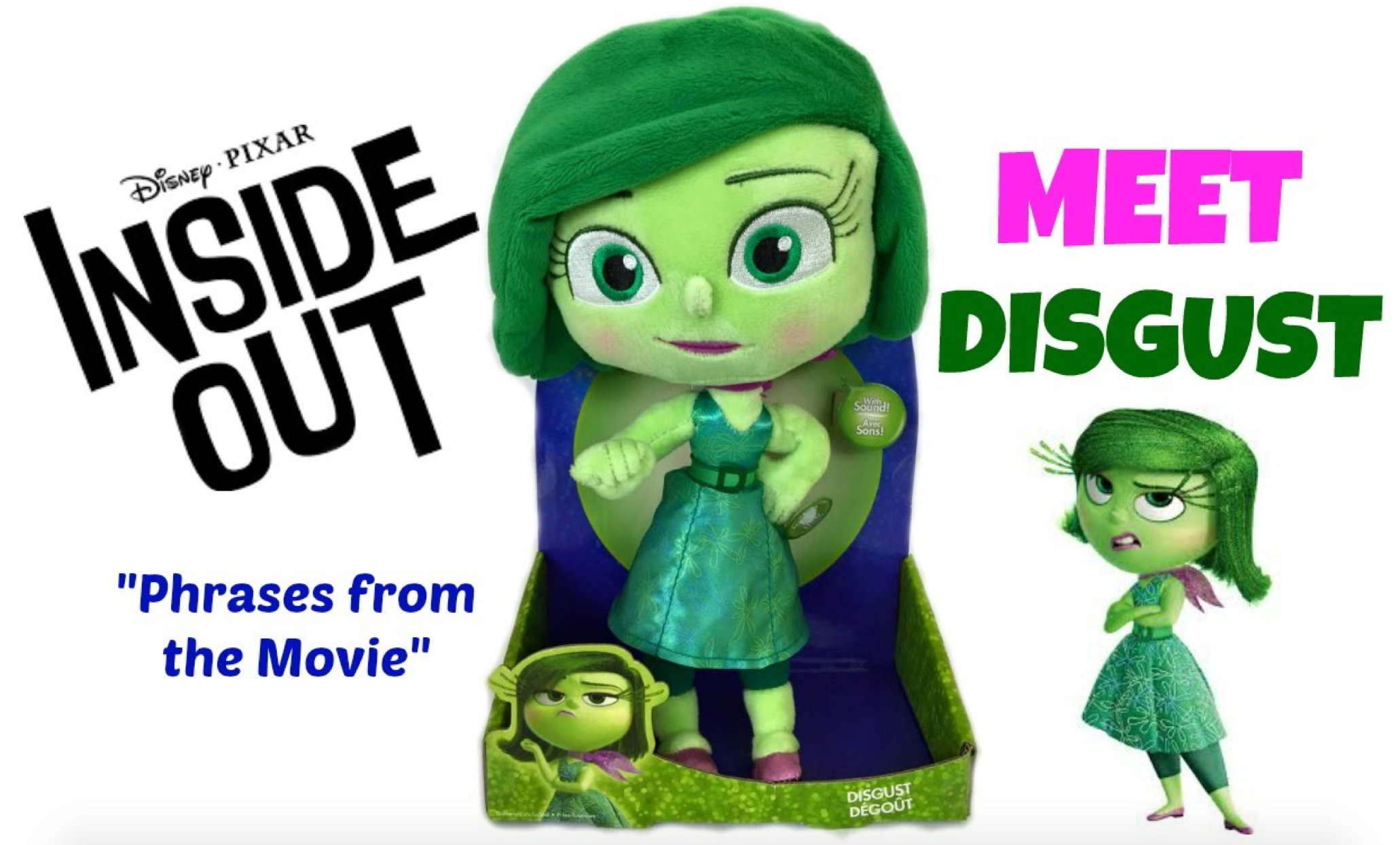 Score this highly rated Inside Out Talking Plush, Disgust for the lowest pr...