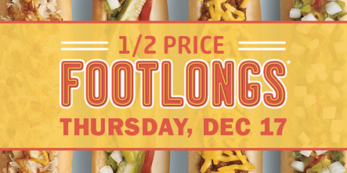 Sonic: Half Price Footlongs (December 17th Only)