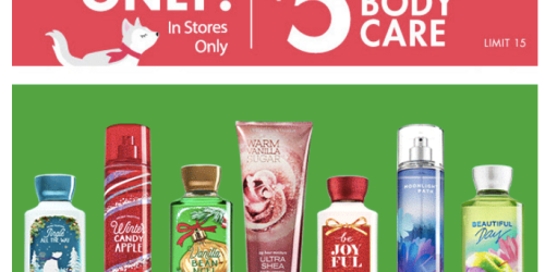 Bath & Body Works: Shower Gel, Lotion, Body Cream, & More Only $5 Each (12/18 Only)