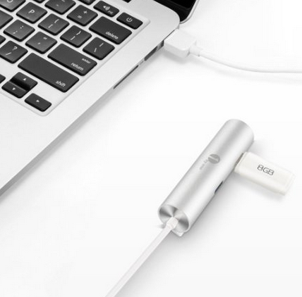 1byone Superspeed Aluminum USB 4-Port Hub