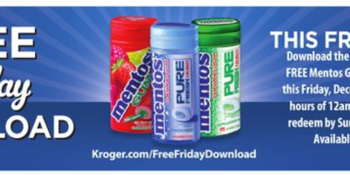 Kroger & Affiliates: FREE Mentos Gum Bottle (Download eCoupon Today)