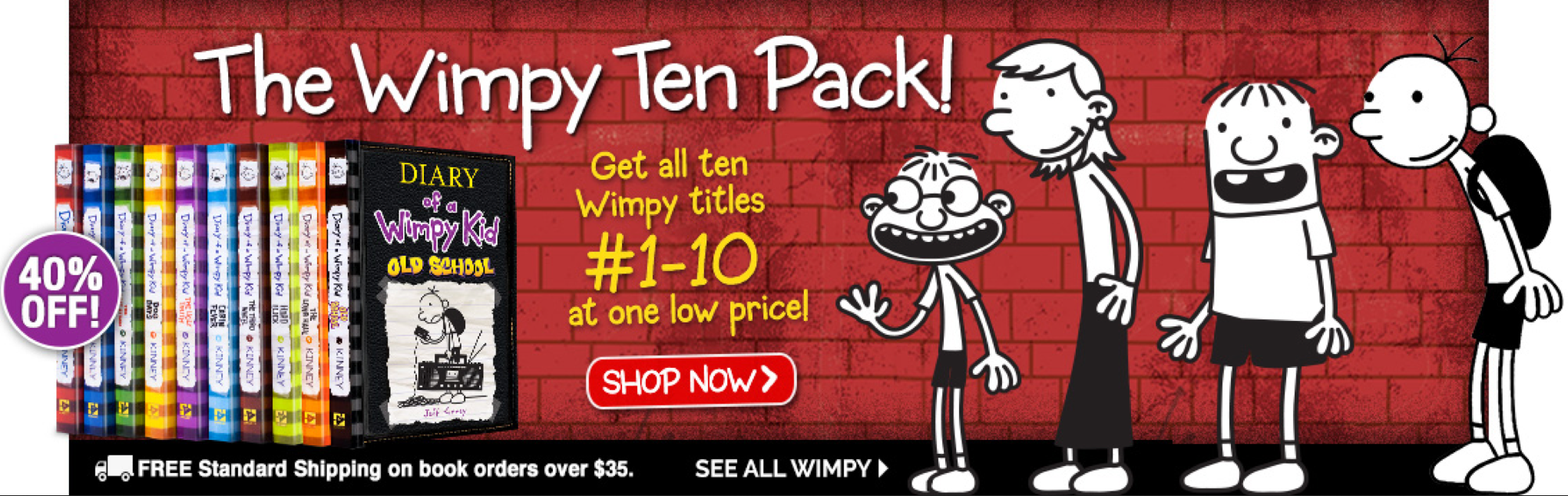 Diary of a Wimpy Kid Box of Books (Books 1–10)