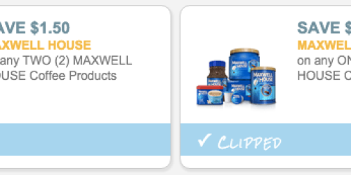 2 New Maxwell House Coffee Coupons + CVS & Walgreens Deals