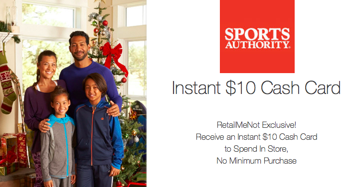  Sports Authority $10 Cash Card