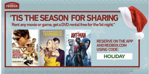 Redbox: FREE 1-Day DVD Rental (Today only)