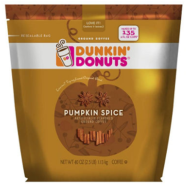 40 Ounce Bag of Dunkin' Donuts Pumpkin Spice Ground Coffee