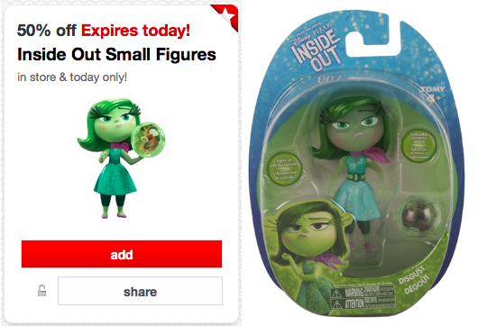 Target Cartwheel 50% off Inside Out Small Figures