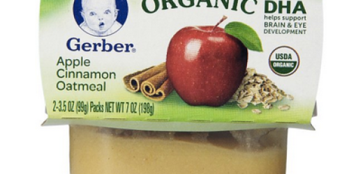 Amazon: Gerber Organic Apple Cinnamon Oatmeal 2-Ct Packs Only 43¢ Each Shipped