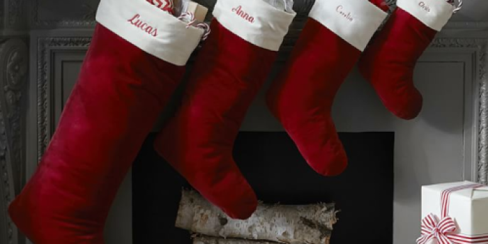 Pottery Barn: Personalized Red Velvet Stockings as Low as $4.99 Shipped