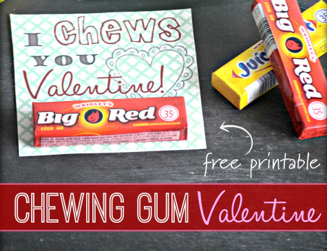 Chewing Gum Valentine's Printables