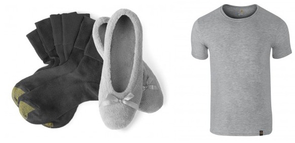 Socks, Slippers and Men's T-shirt