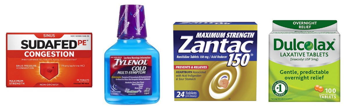 6 New Medicine Coupons (Including Tylenol Cold Sudafed Zantac More)