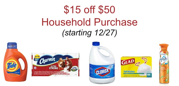 Target: $15 Off $50 Household Purchase Coupon (Starting 12/27) = Awesome Charmin Deal