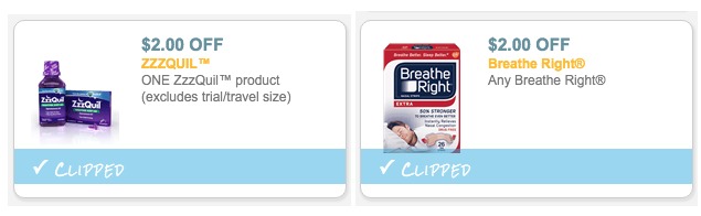 zzzquil and Breathe Right coupons