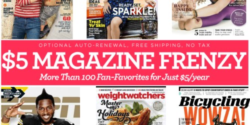 $5 Weekend Magazine Sale: ESPN, Parents, Eating Well, Seventeen, Yoga Journal & More