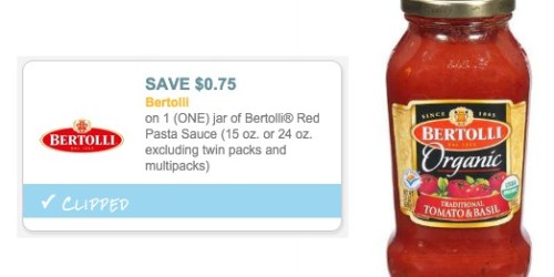 New $0.75/1 Bertolli Red Pasta Sauce Coupon