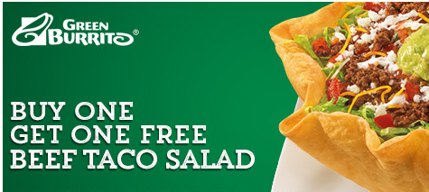 Carl's Jr. Buy 1 Get 1 Free Taco Salad offer