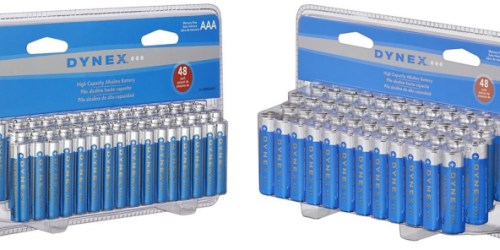 Best Buy: 48 Pack of Dynex AAA or AA Batteries ONLY $6.99 – Just 15¢ Per Battery (Today Only)