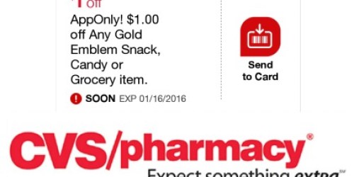 CVS App: $1/1 Gold Emblem Snack, Candy or Grocery Item Coupon = FREE Snacks