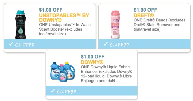 Downy and Dreft coupons
