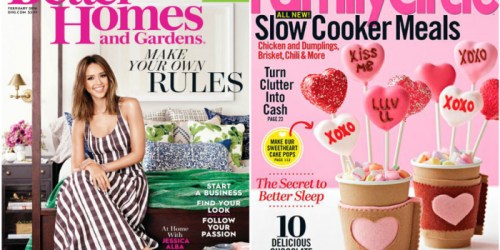 FREE 1-Year Family Circle and Better Homes & Gardens Magazine Subscriptions