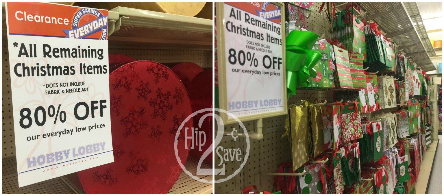 Hobby Lobby 80 Off ALL Remaining Christmas Merchandise = 20